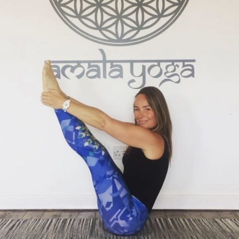 Sarah Yoga instructor at Maison de Lunel in 2024